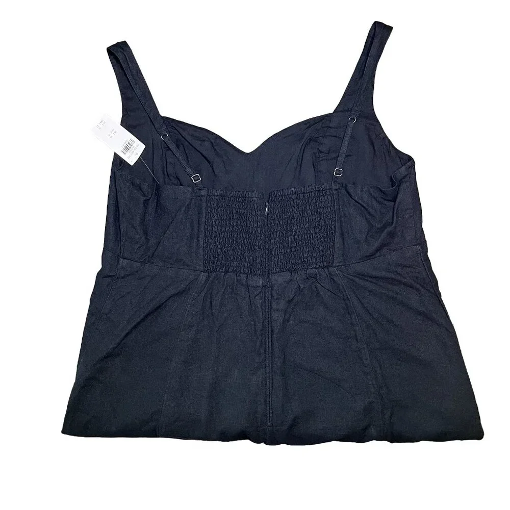 Abercrombie & Fitch Women's Corset Seamed Linen-Blend Mini Dress XLT - Picture 4 of 5